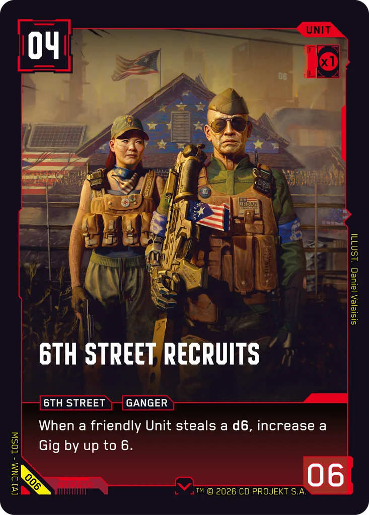 6th Street Recruits - Cyberpunk TCG card