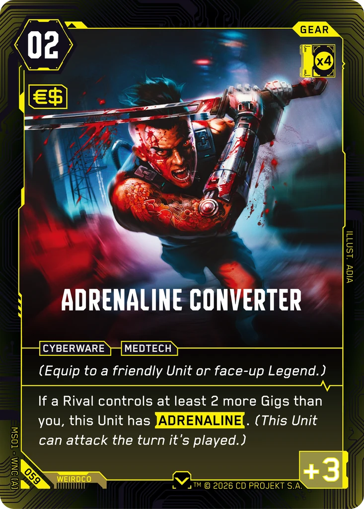 Adrenaline Converter - Cyberpunk TCG card