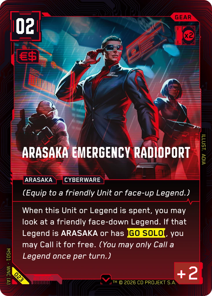 Arasaka Emergency Radioport - Cyberpunk TCG card