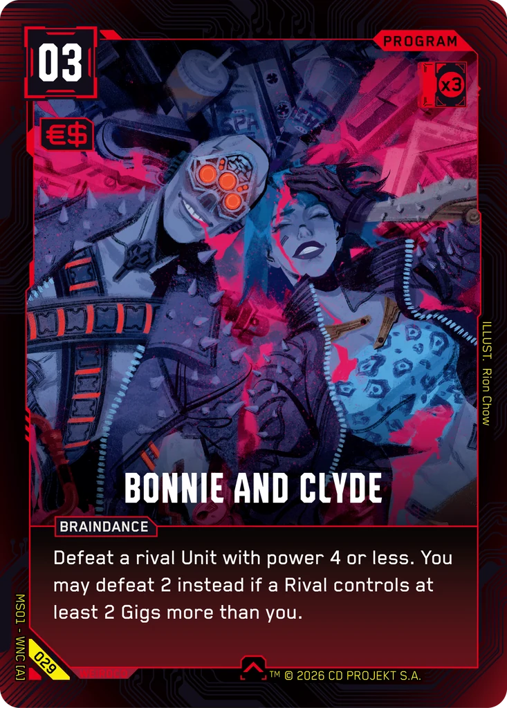 Bonnie and Clyde - Cyberpunk TCG card