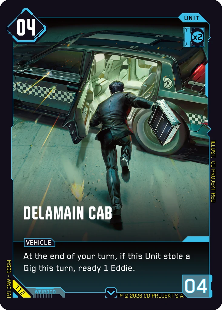 Delamain Cab - Cyberpunk TCG card