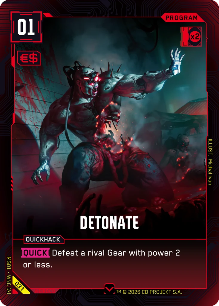 Detonate - Cyberpunk TCG card