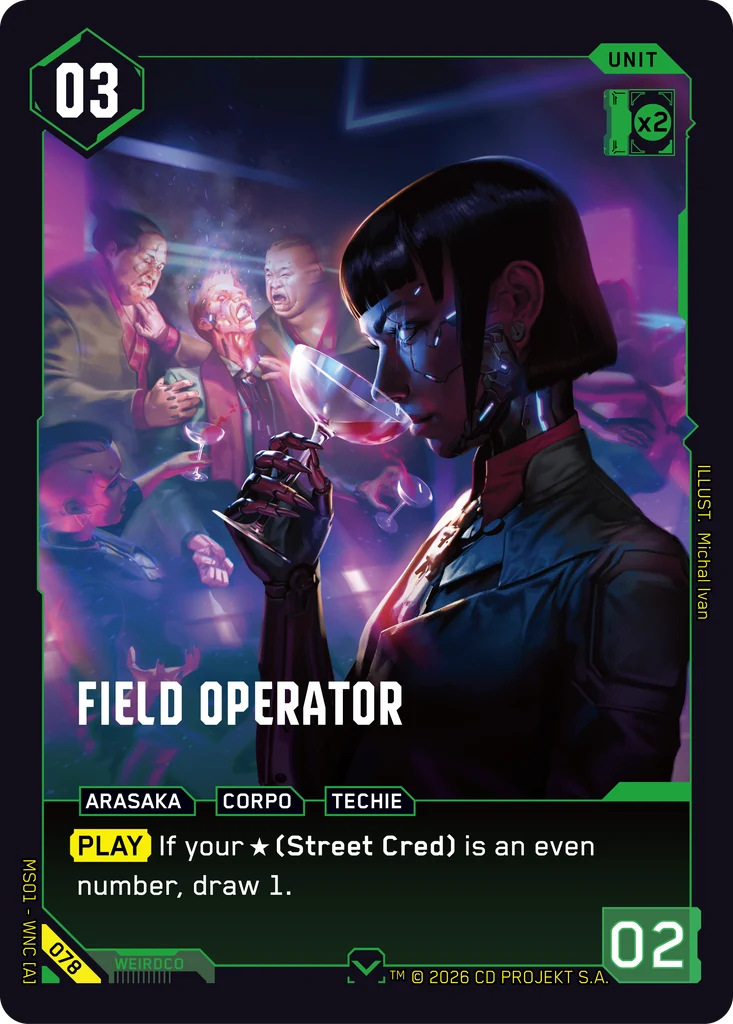 Field Operator - Cyberpunk TCG card
