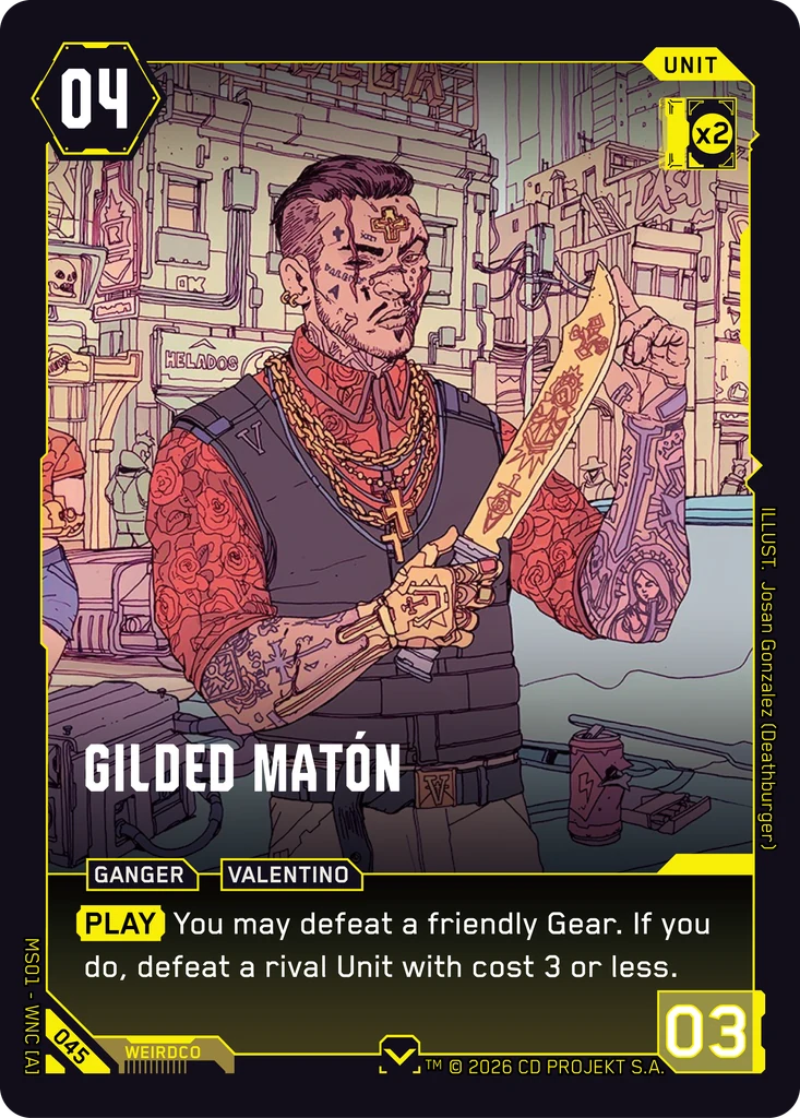 Gilded Matón - Cyberpunk TCG card