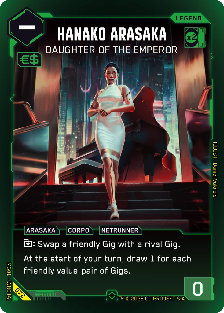 Hanako Arasaka: Daughter of the Emperor - Cyberpunk TCG card