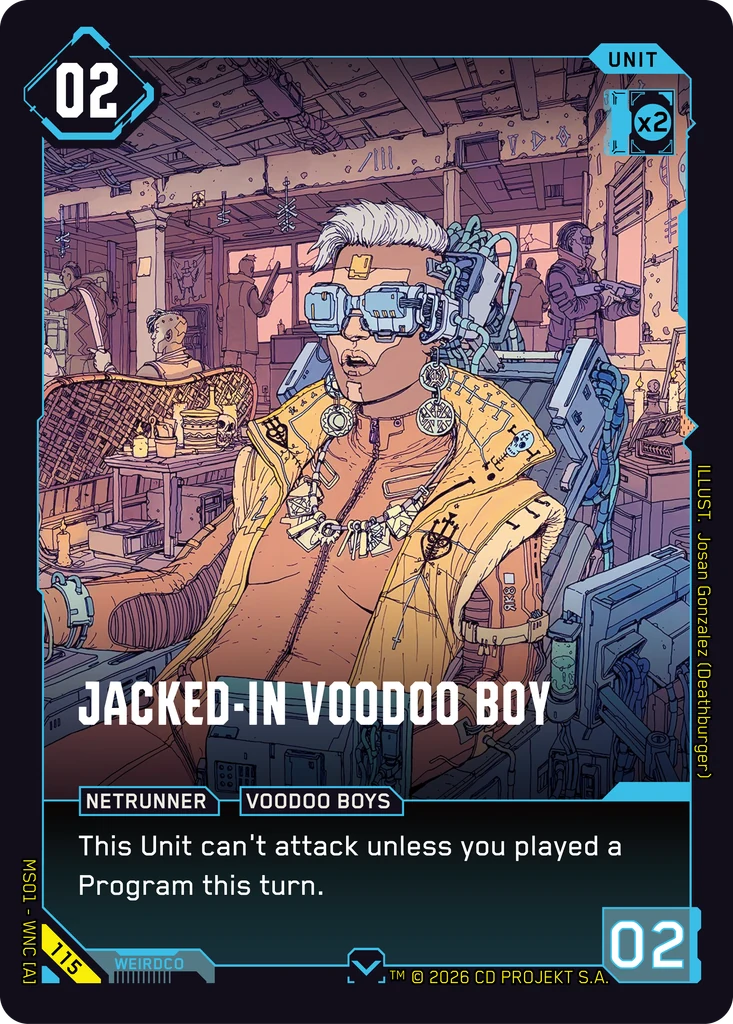 Jacked-In Voodoo Boy - Cyberpunk TCG card