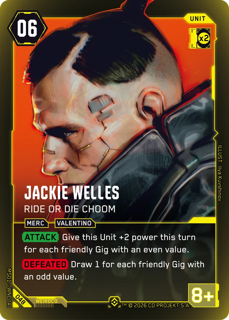 Jackie Welles: Ride or Die Choom - Cyberpunk TCG card