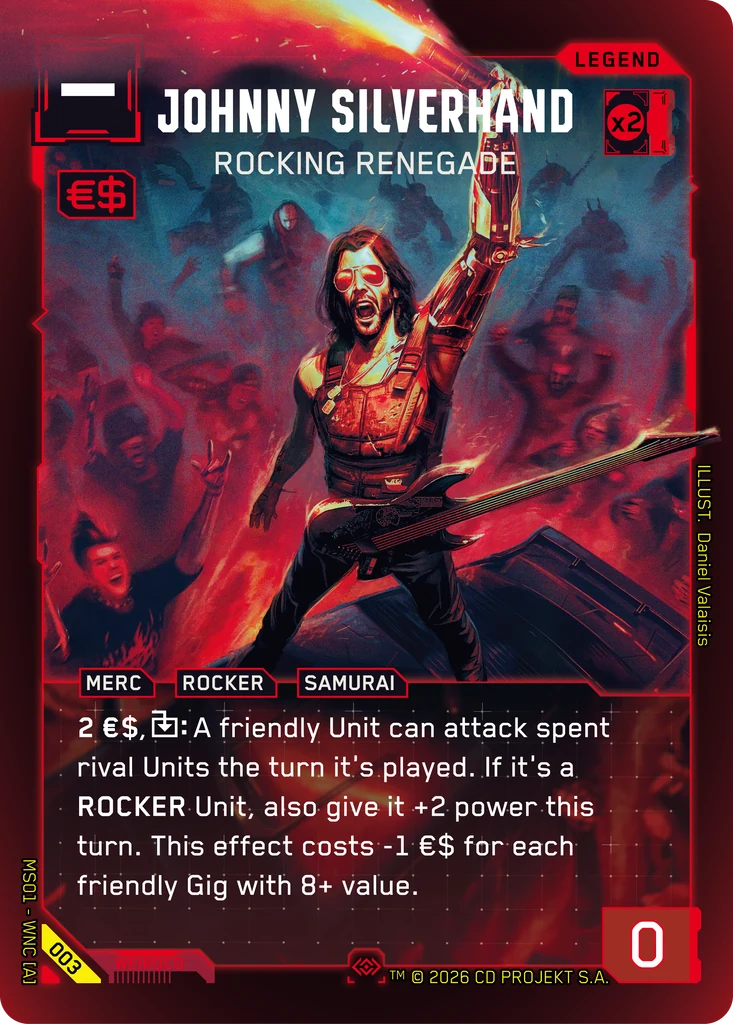Johnny Silverhand: Rocking Renegade - Cyberpunk TCG card