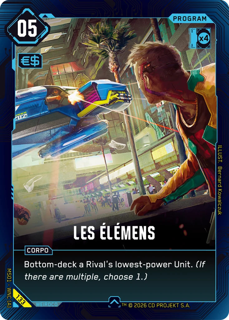 Les Élémens - Cyberpunk TCG card