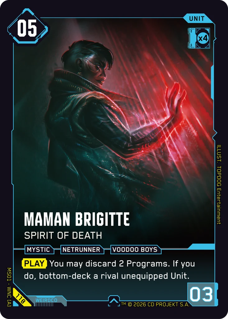 Maman Brigitte: Spirit of Death - Cyberpunk TCG card