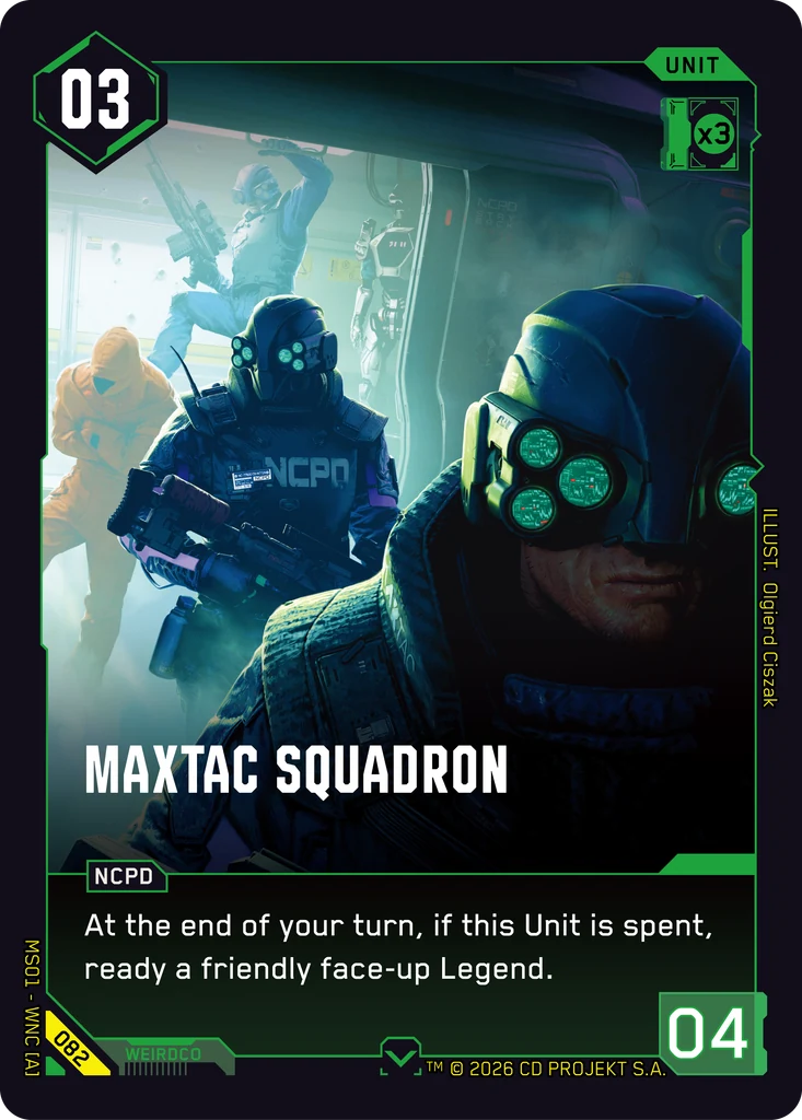 MaxTac Squadron - Cyberpunk TCG card