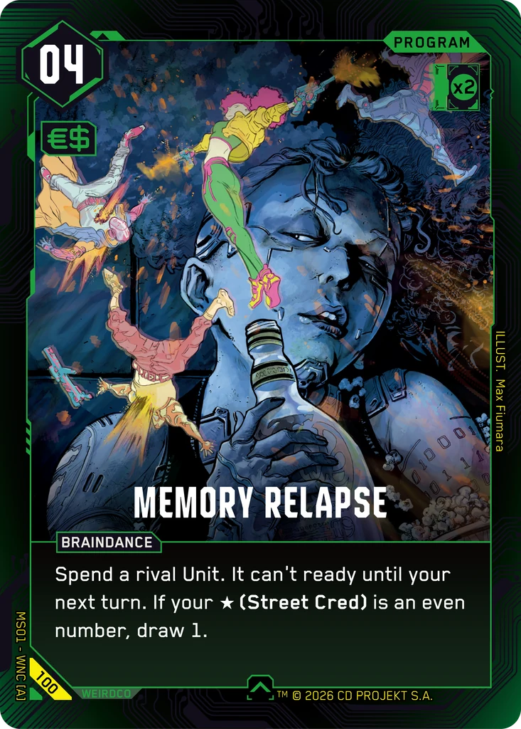 Memory Relapse - Cyberpunk TCG card