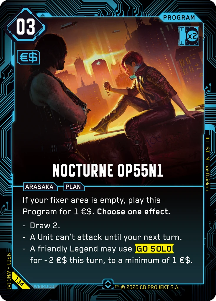 Nocturne OP55 N1 - Cyberpunk TCG card