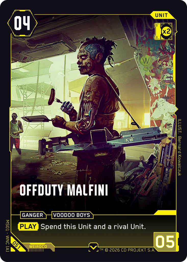 Offduty Malfini - Cyberpunk TCG card