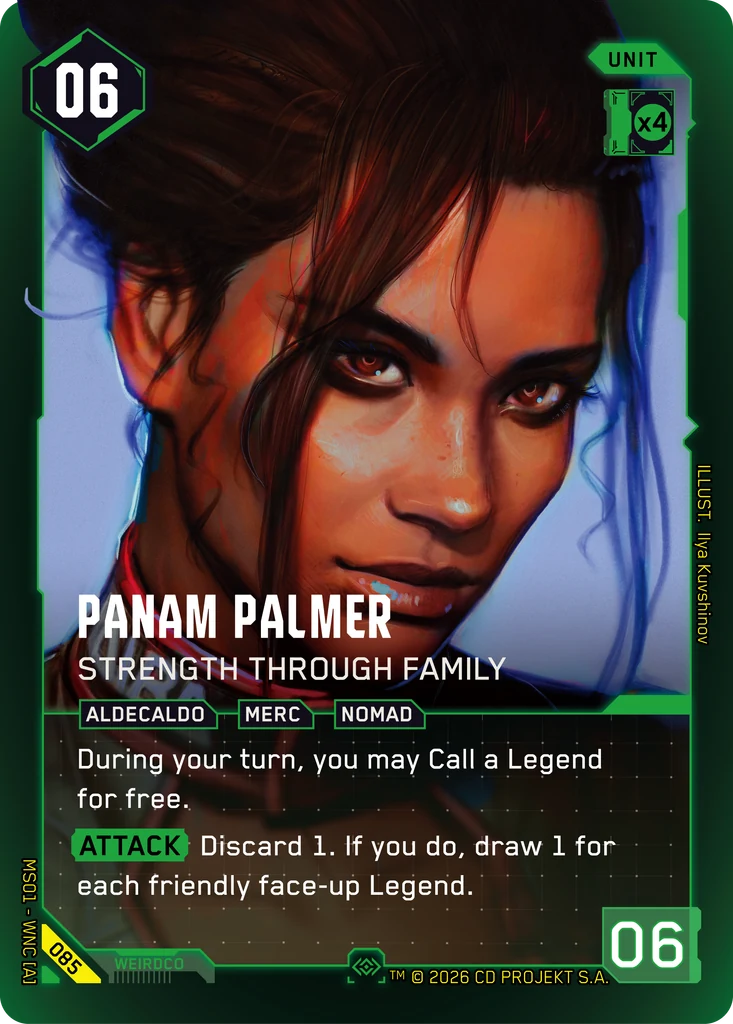 Panam Palmer: Strength Through Family - Cyberpunk TCG card