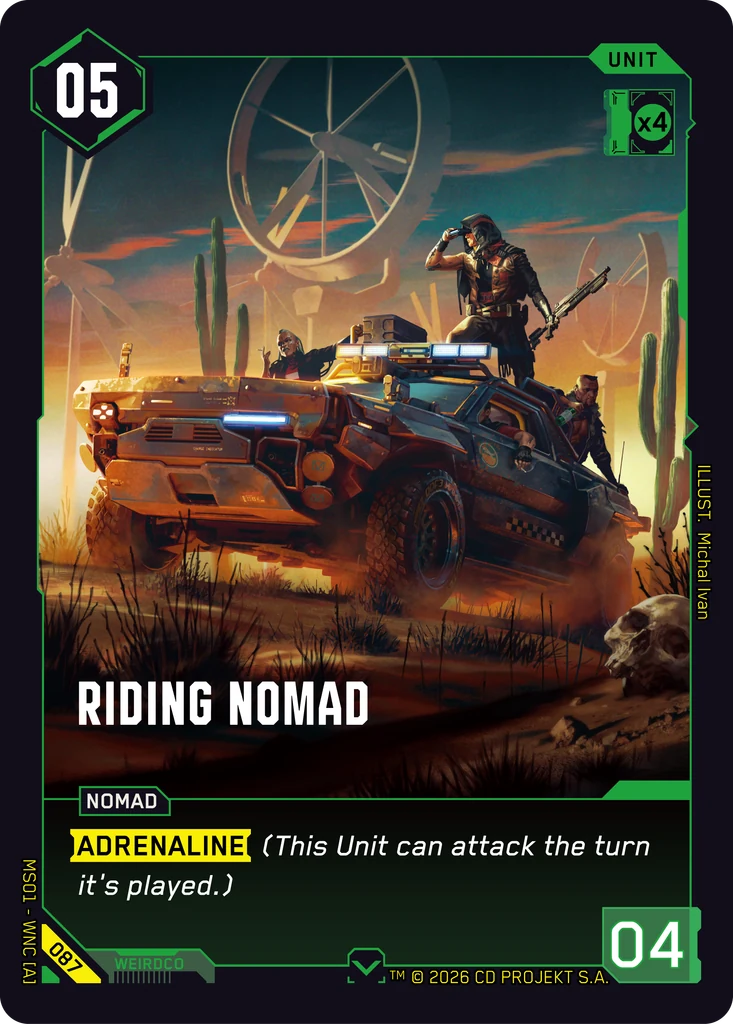 Riding Nomad - Cyberpunk TCG card