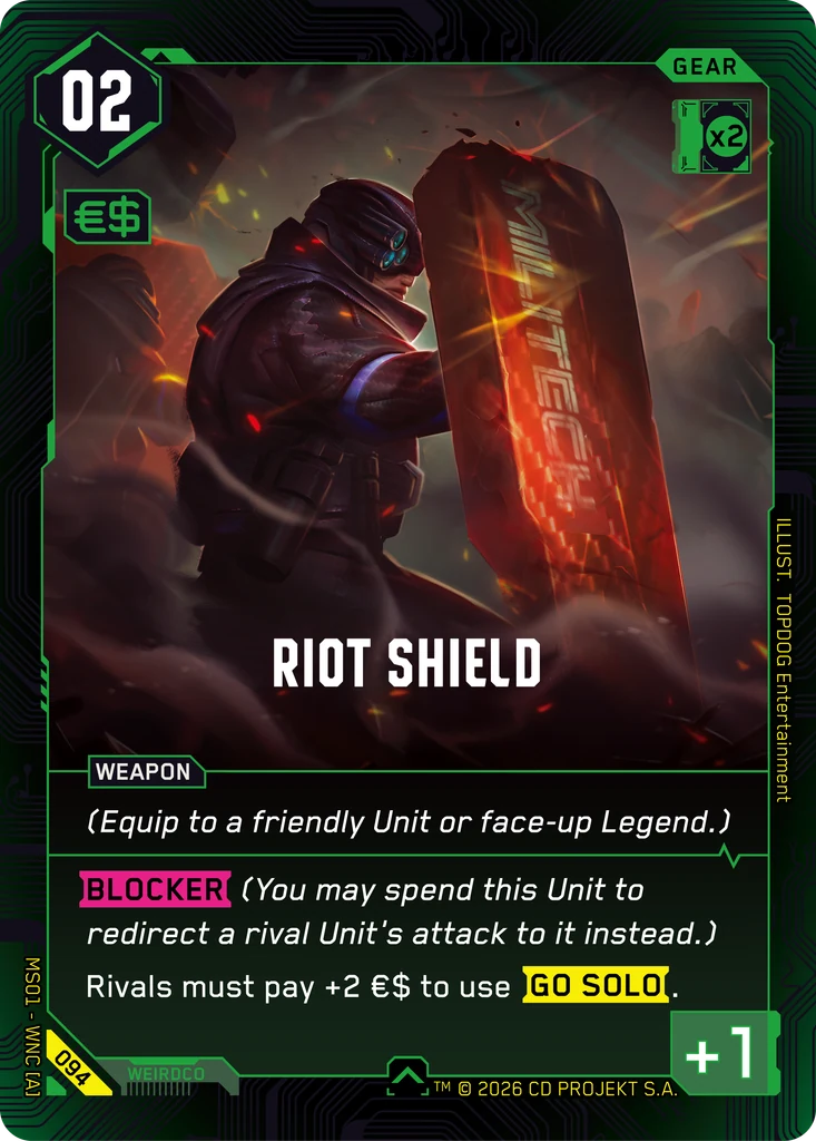 Riot Shield - Cyberpunk TCG card