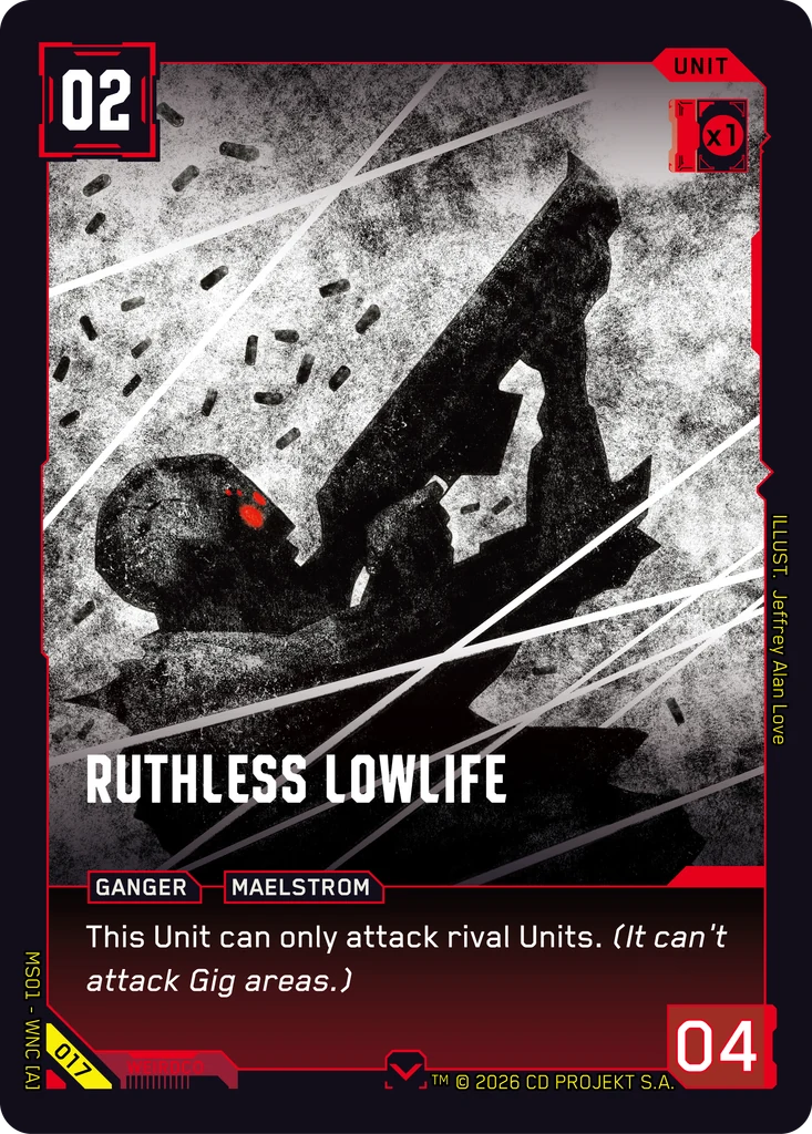 Ruthless Lowlife - Cyberpunk TCG card