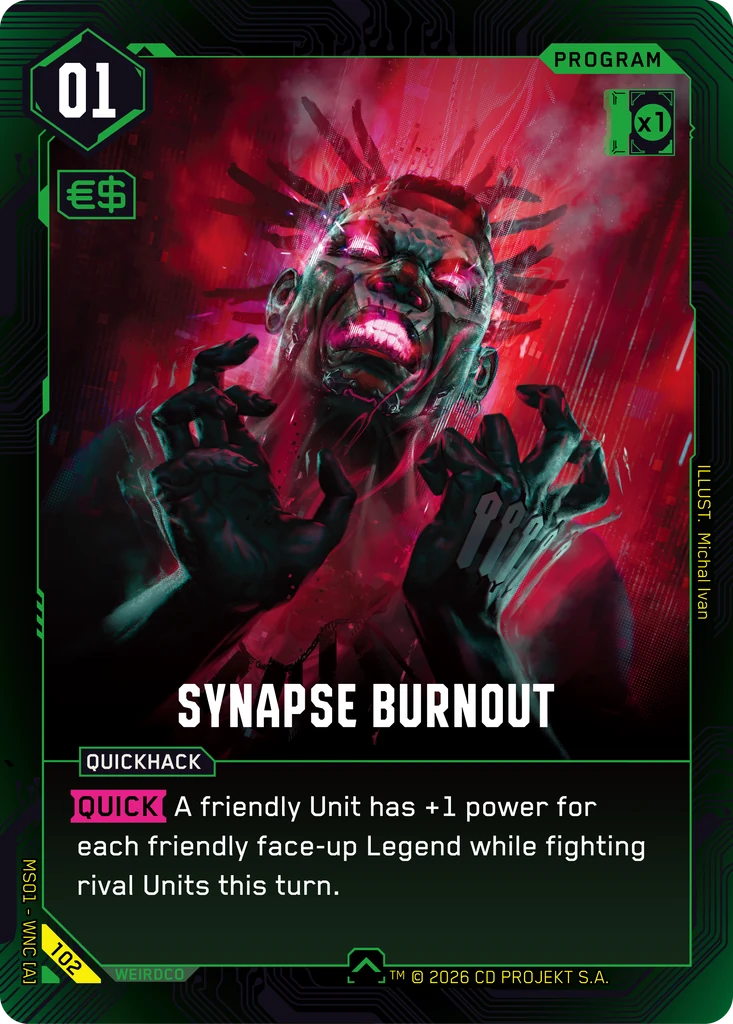 Synapse Burnout - Cyberpunk TCG card
