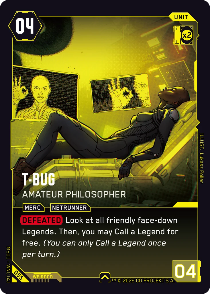 T-Bug: Amateur Philosopher - Cyberpunk TCG card