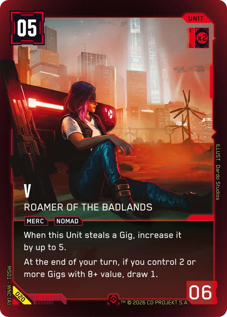 V: Roamer of the Badlands - Cyberpunk TCG card