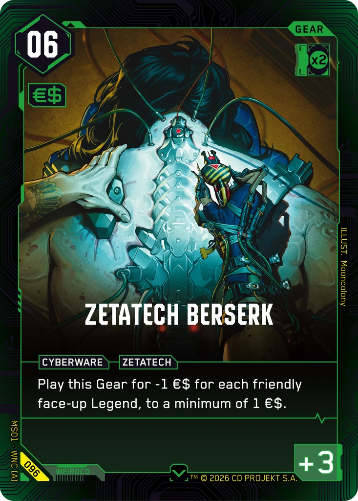Zetatech Berserk - Cyberpunk TCG card